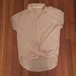 Pink Anthropologie blouse